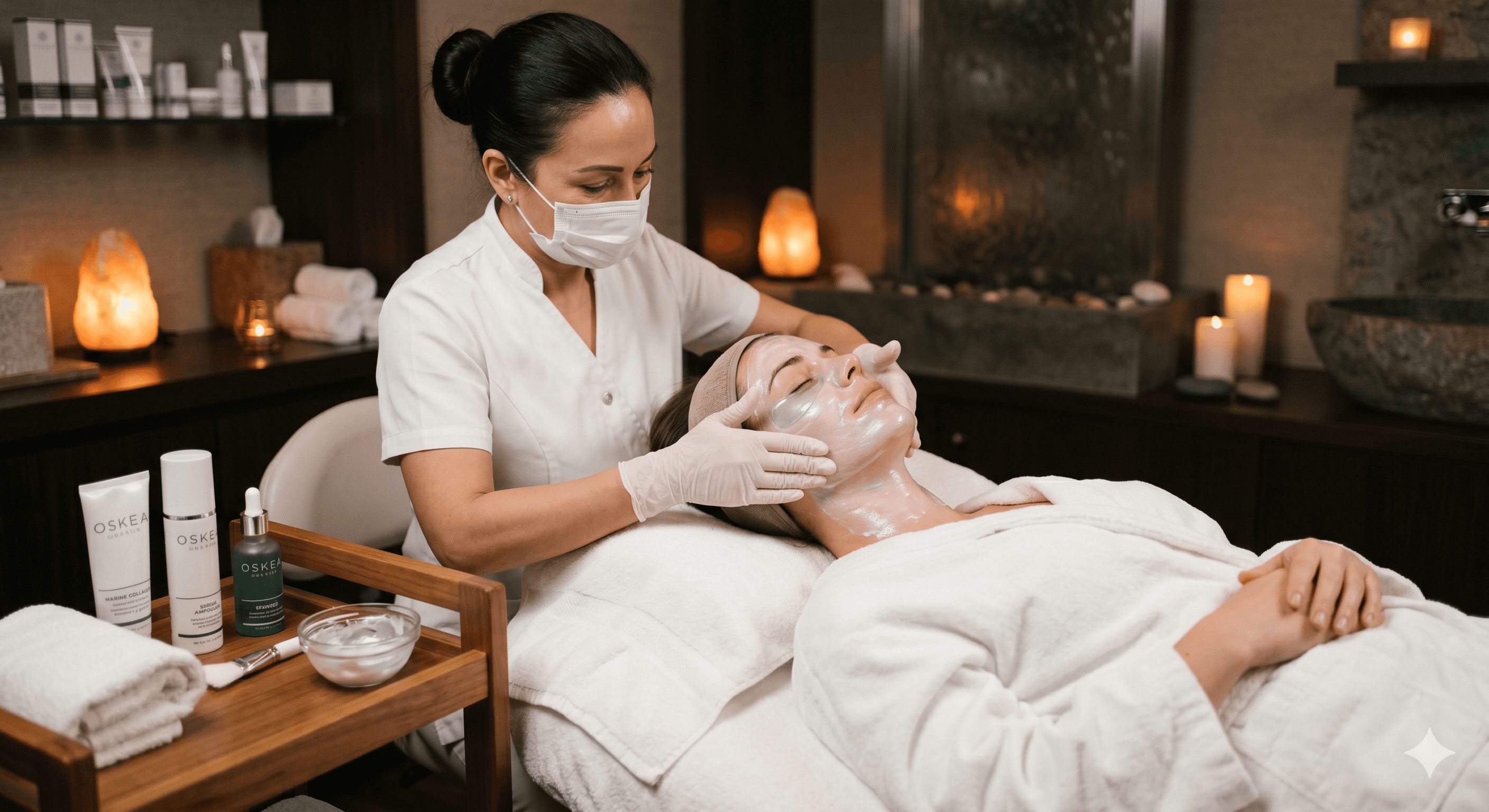 Marine Collagen Facial — luxury spa ritual at Maris & Terra Noida